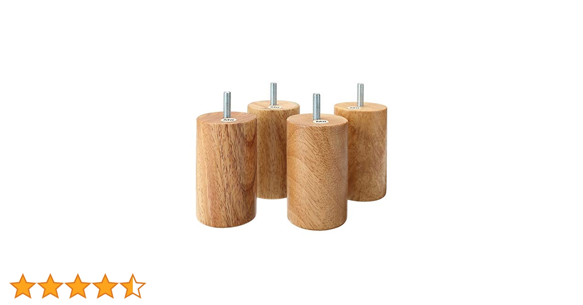 Amazon｜無印良品 木製脚・10cm/ナチュラル(M8) 4本組 02528867